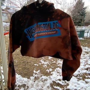 Custom bleach tie dyed hoodie